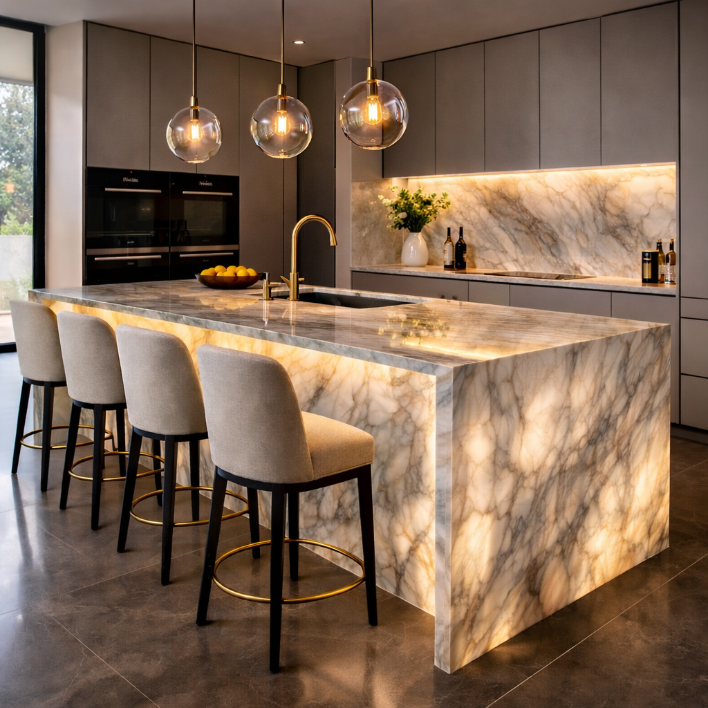 Residential luxury application using natural stone